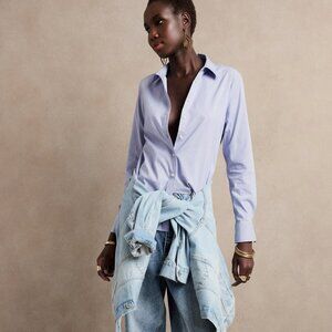 Banana Republic Riley Tailored Shirt - Blue - Size 2